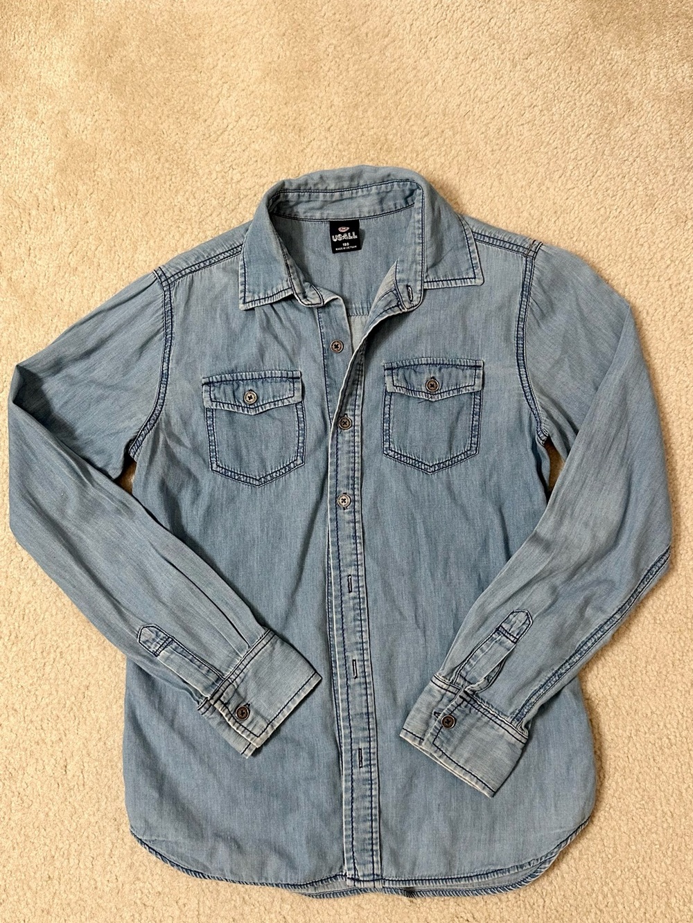 Light Blue Denim Shirt Jacket - Casual Layering